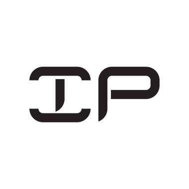 IP ilk harf vektör logo simgesi