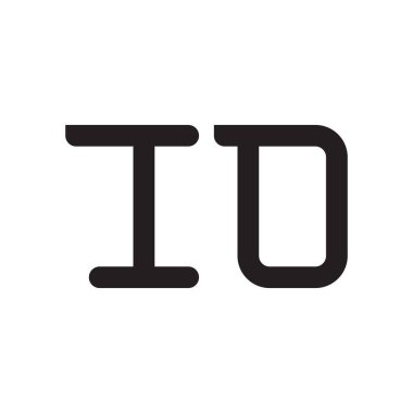 io ilk harf vektör logo simgesi