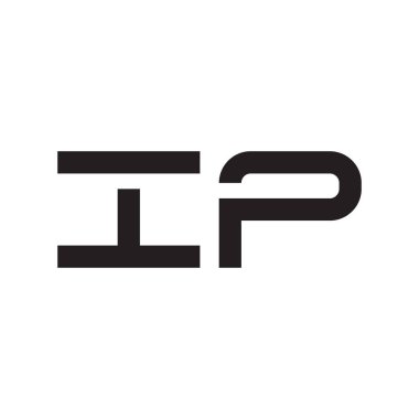 IP ilk harf vektör logo simgesi