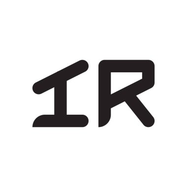 ir ilk harf vektör logo simgesi