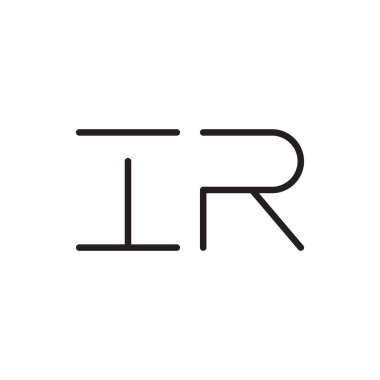 ir ilk harf vektör logo simgesi