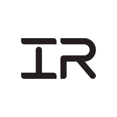 ir ilk harf vektör logo simgesi