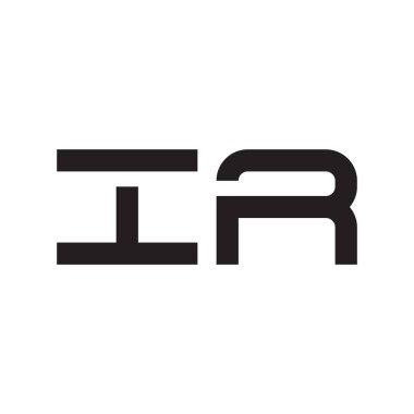 ir ilk harf vektör logo simgesi