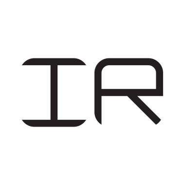 ir ilk harf vektör logo simgesi