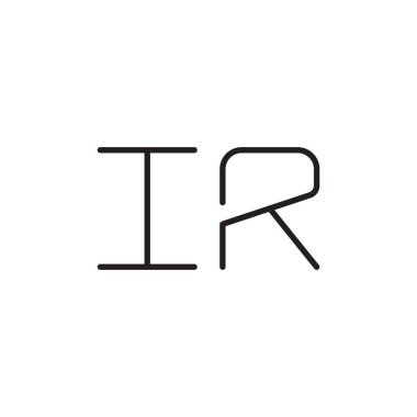 ir ilk harf vektör logo simgesi