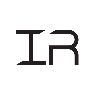 ir ilk harf vektör logo simgesi