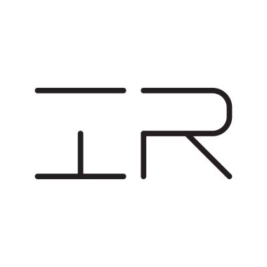 ir ilk harf vektör logo simgesi