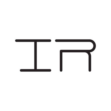 ir ilk harf vektör logo simgesi