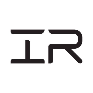 ir ilk harf vektör logo simgesi