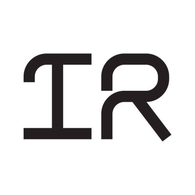 ir ilk harf vektör logo simgesi