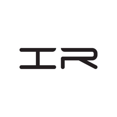 ir ilk harf vektör logo simgesi
