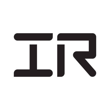 ir ilk harf vektör logo simgesi