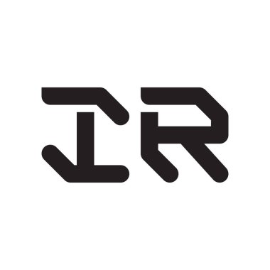 ir ilk harf vektör logo simgesi