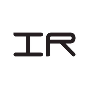 ir ilk harf vektör logo simgesi