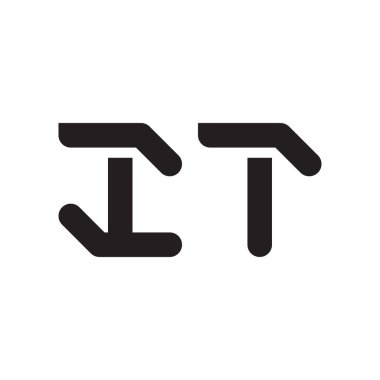 ilk harf vektör logo simgesi