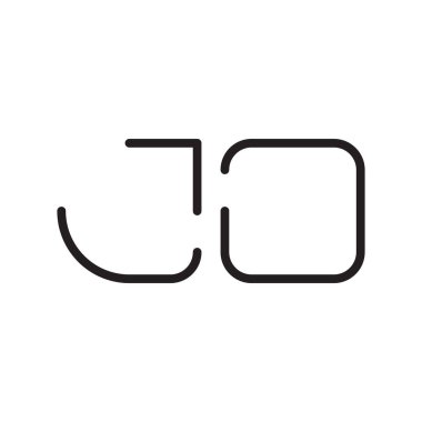 jo ilk harf vektör logo simgesi