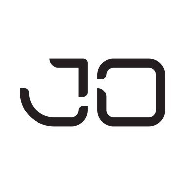 jo ilk harf vektör logo simgesi