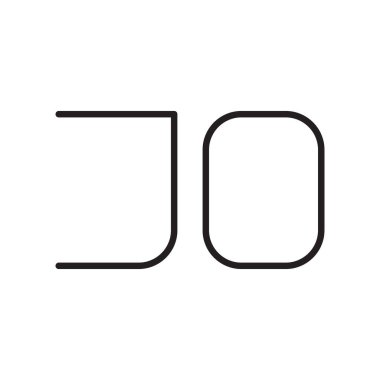 jo ilk harf vektör logo simgesi