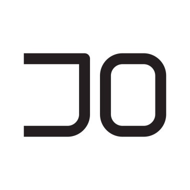 jo ilk harf vektör logo simgesi