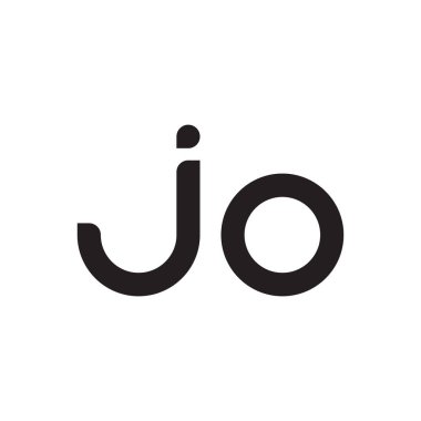 jo ilk harf vektör logo simgesi