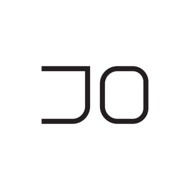 jo ilk harf vektör logo simgesi