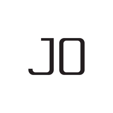 jo ilk harf vektör logo simgesi