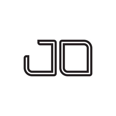 jo ilk harf vektör logo simgesi
