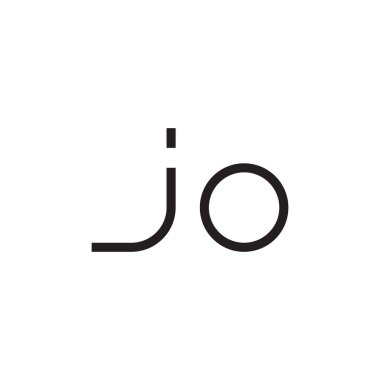 jo ilk harf vektör logo simgesi