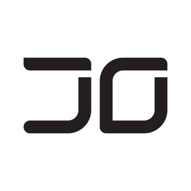 jo ilk harf vektör logo simgesi