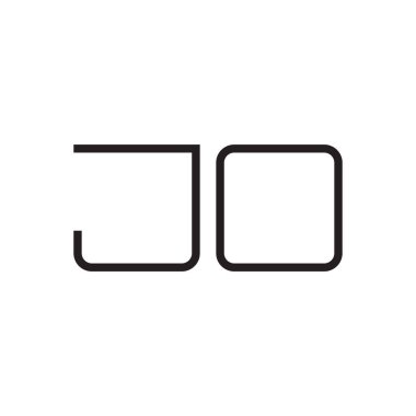 jo ilk harf vektör logo simgesi