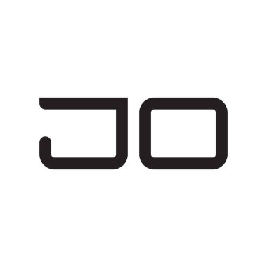 jo ilk harf vektör logo simgesi