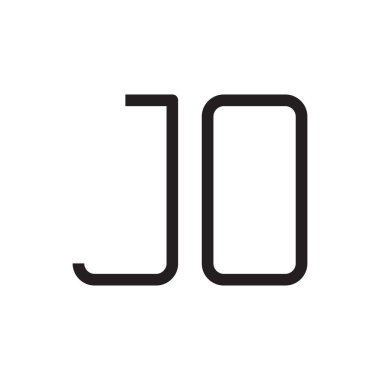 jo ilk harf vektör logo simgesi
