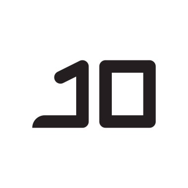 jo ilk harf vektör logo simgesi