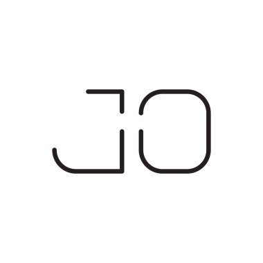 jo ilk harf vektör logo simgesi