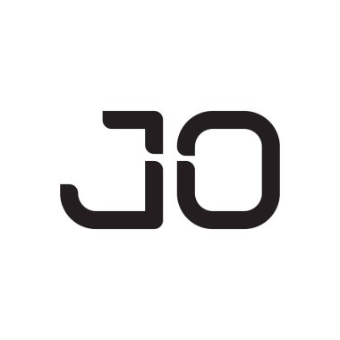 jo ilk harf vektör logo simgesi
