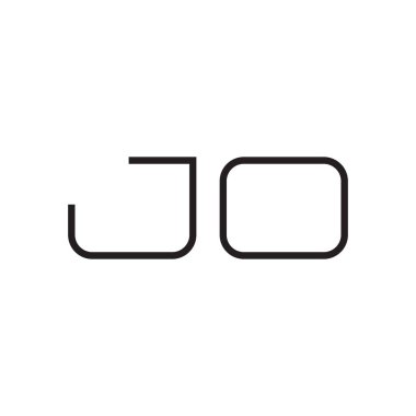 jo ilk harf vektör logo simgesi