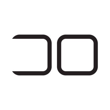 jo ilk harf vektör logo simgesi