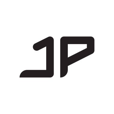 jp ilk harf vektör logo simgesi
