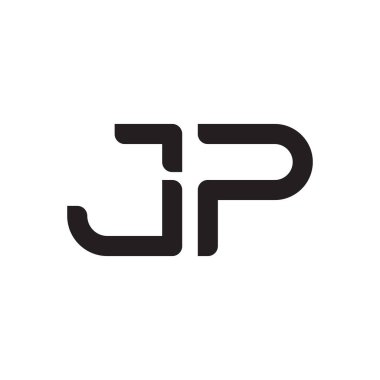 jp ilk harf vektör logo simgesi