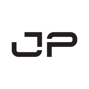 jp ilk harf vektör logo simgesi