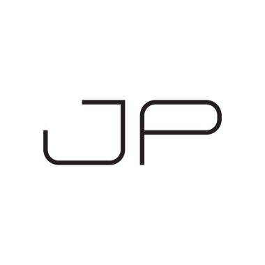 jp ilk harf vektör logo simgesi