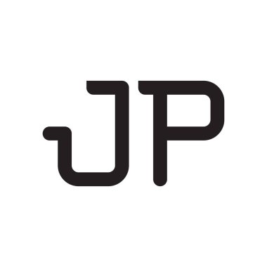 jp ilk harf vektör logo simgesi