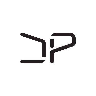 jp ilk harf vektör logo simgesi