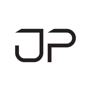 jp ilk harf vektör logo simgesi