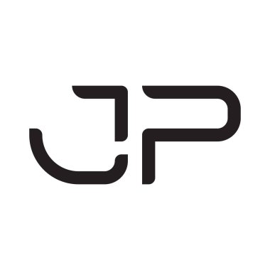 jp ilk harf vektör logo simgesi