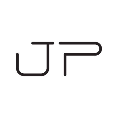jp ilk harf vektör logo simgesi