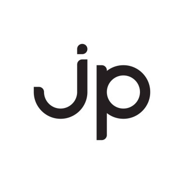 jp ilk harf vektör logo simgesi