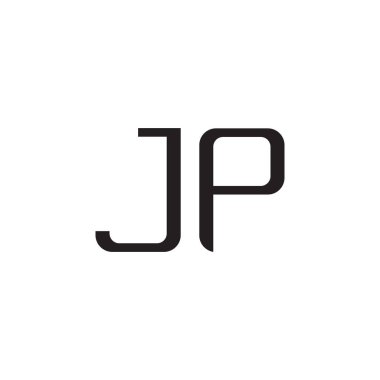 jp ilk harf vektör logo simgesi