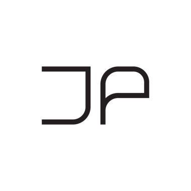 jp ilk harf vektör logo simgesi
