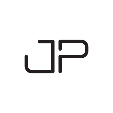 jp ilk harf vektör logo simgesi